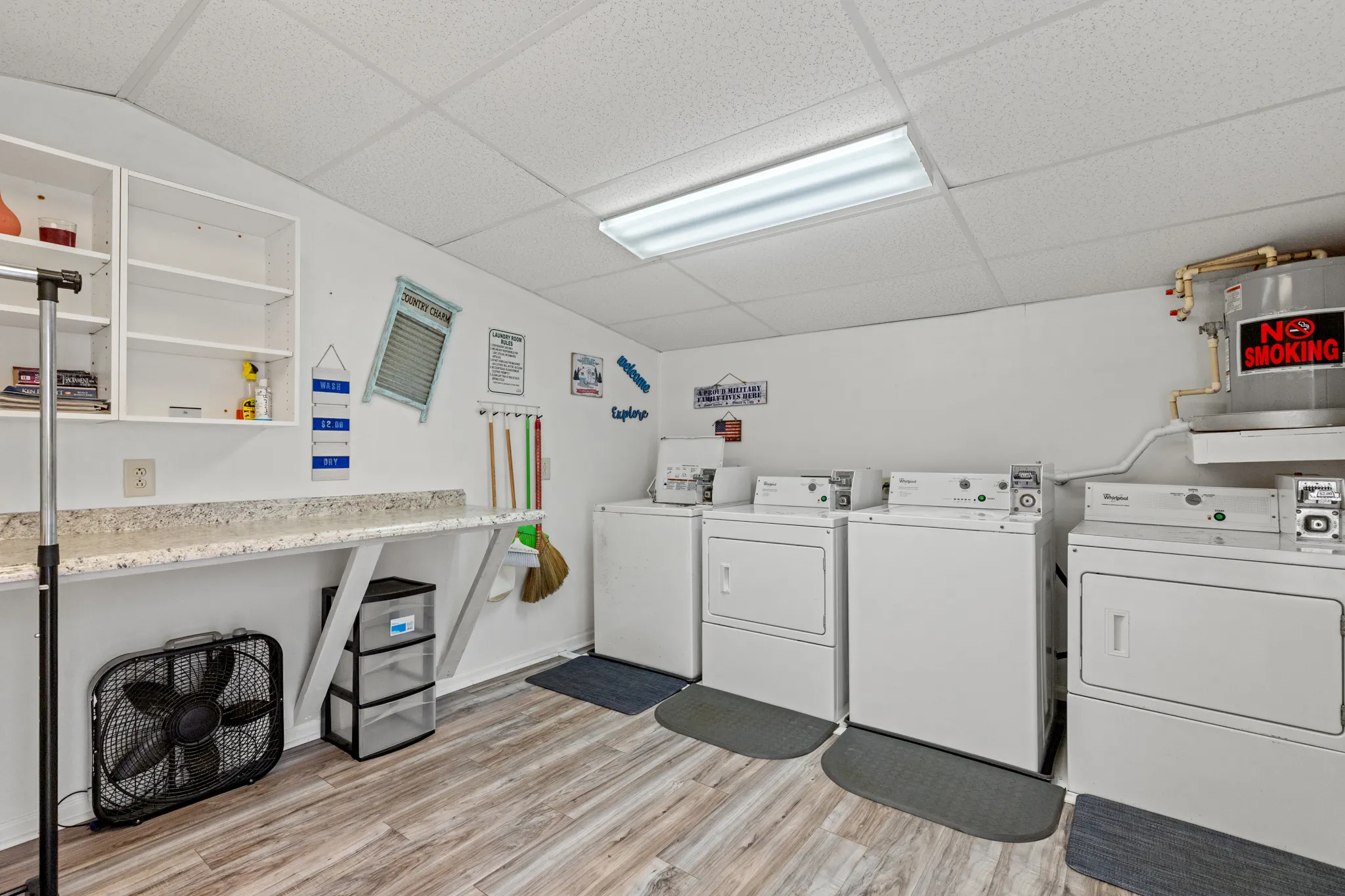 On-site laundry center at Nautical Point RV Park
