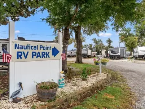Entrance to Nautical Point RV Park near Tyndall Air Force Base