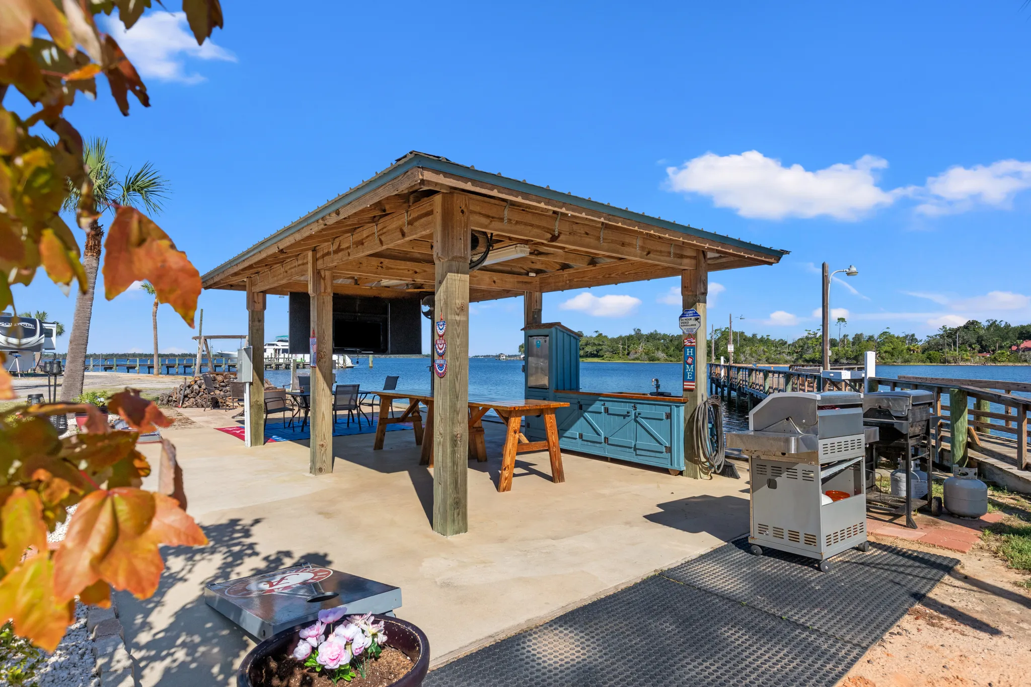The private pavilion at Nautical Point RV Park